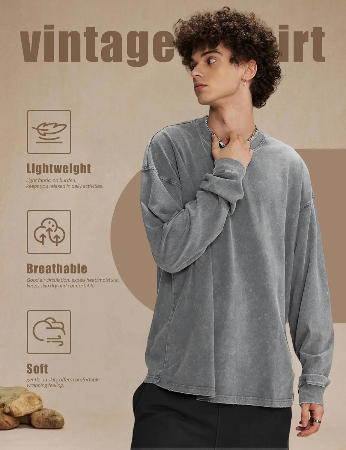 👕👕Unisex Acid Wash Long Sleeve T-Shirt