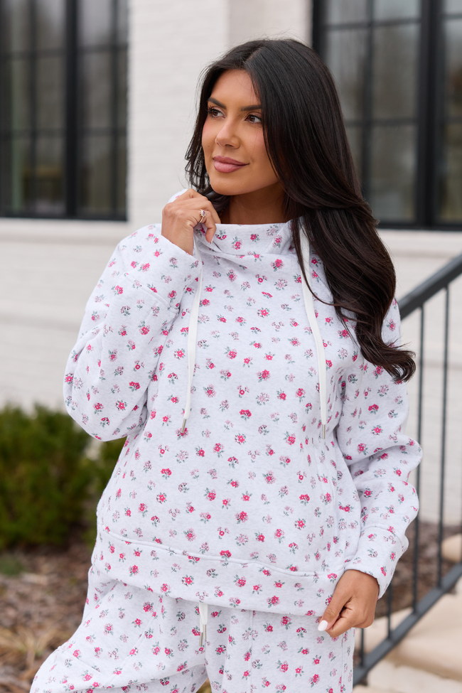 Jolie Pink Floral Hoodie