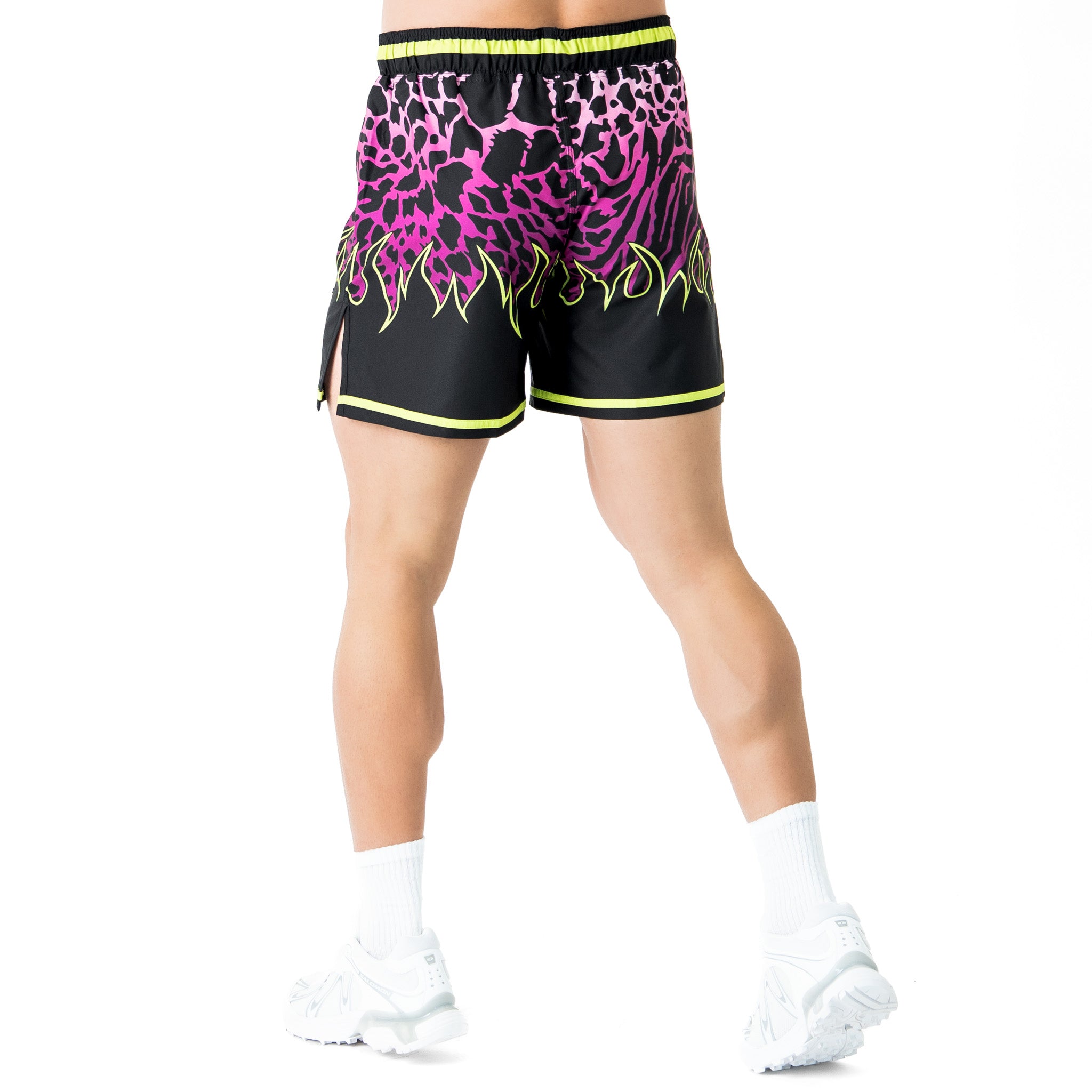 BSEM FIGHT SHORTS (THAI CUT) - PURPLE / GREEN