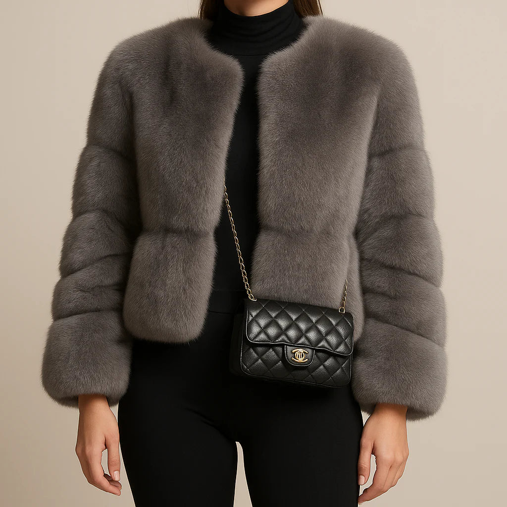 Midnight Velvet Cropped Coat