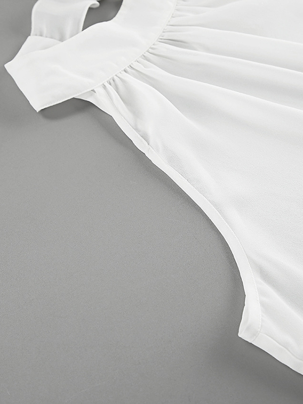 Solid Color Tied Waist Loose Sleeveless Halter-Neck Vest Top