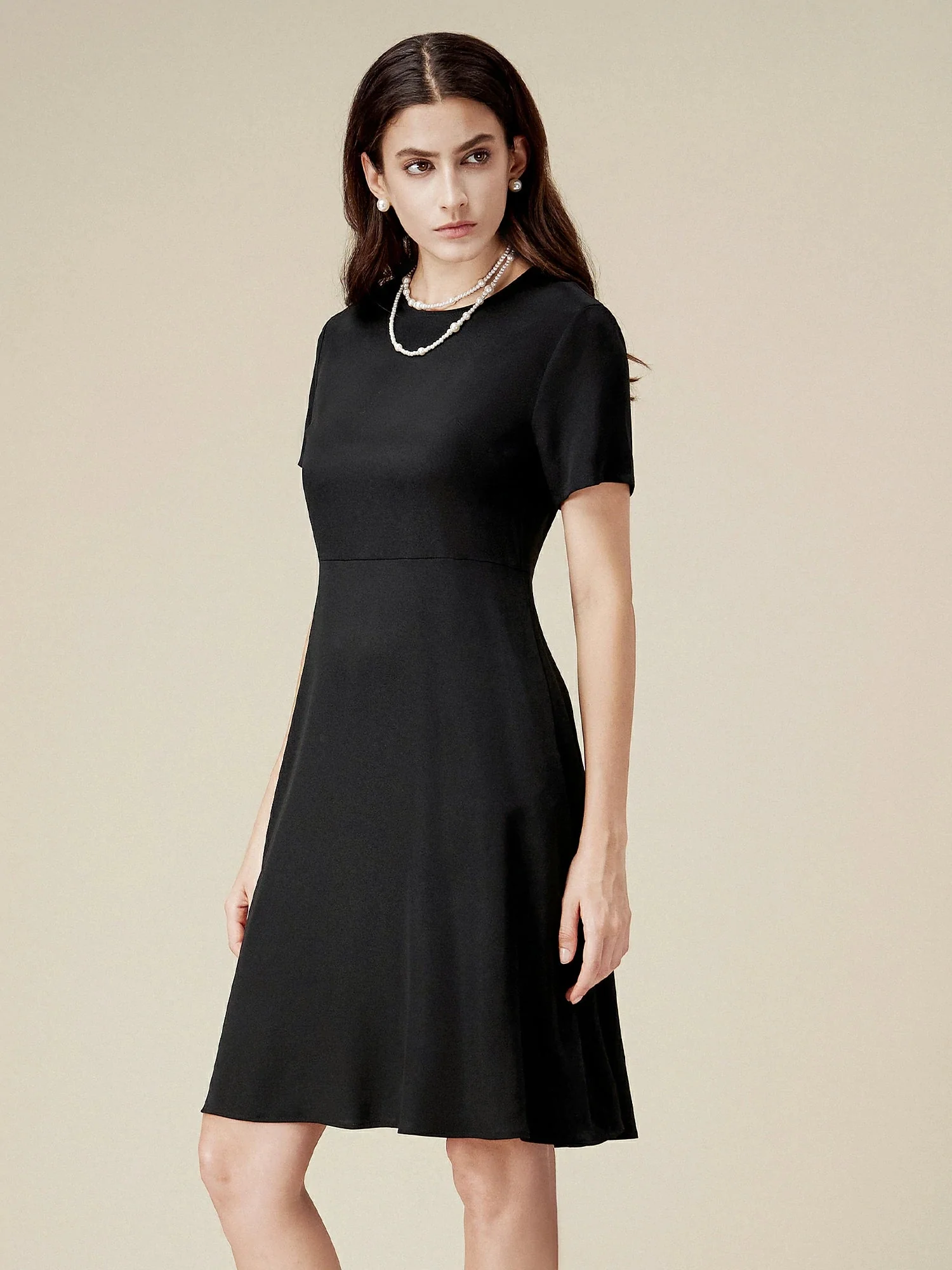 95% Mulberry Silk A Hem Dress