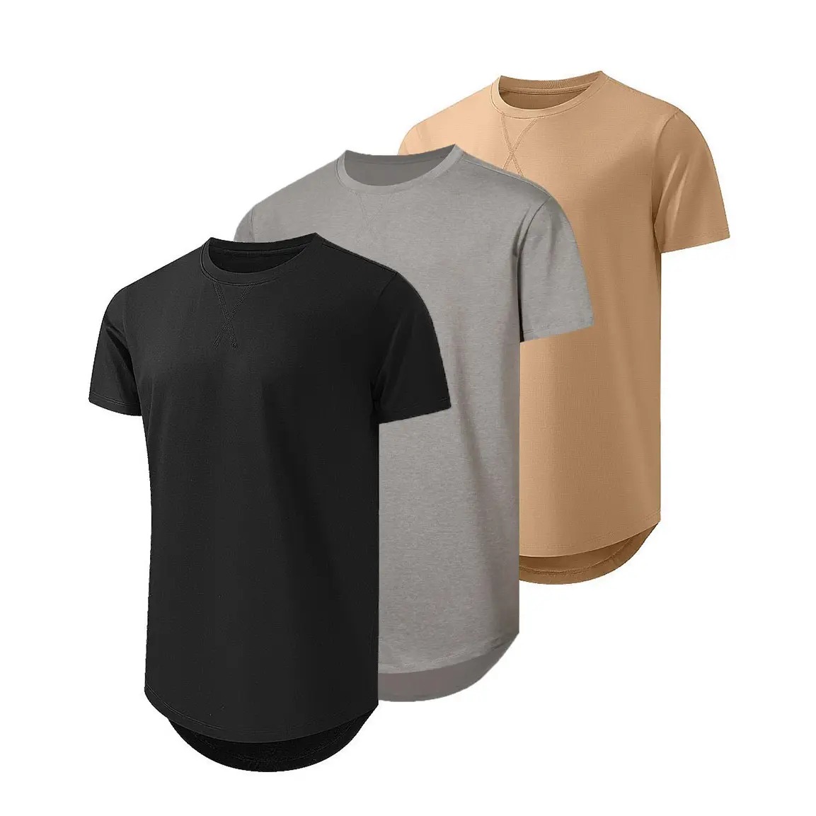 Men's Hipster Longline Crewneck T-Shirt