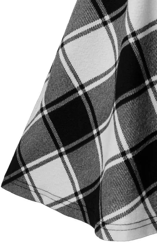 A-Line Plaid Print Mini Skirt