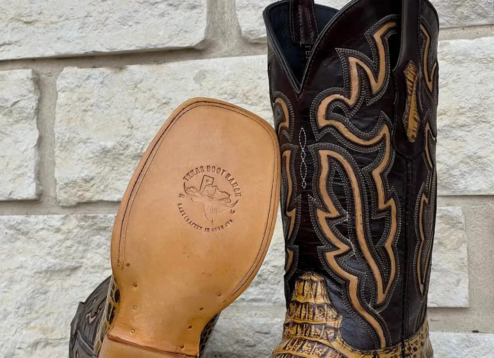 Men’s Honey Crocodile Horn-Back With Brown Shaft