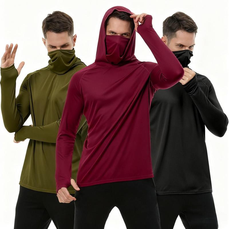 🔥Men’s UPF 50+ Sun Protection HoodedShirt with Face Mask