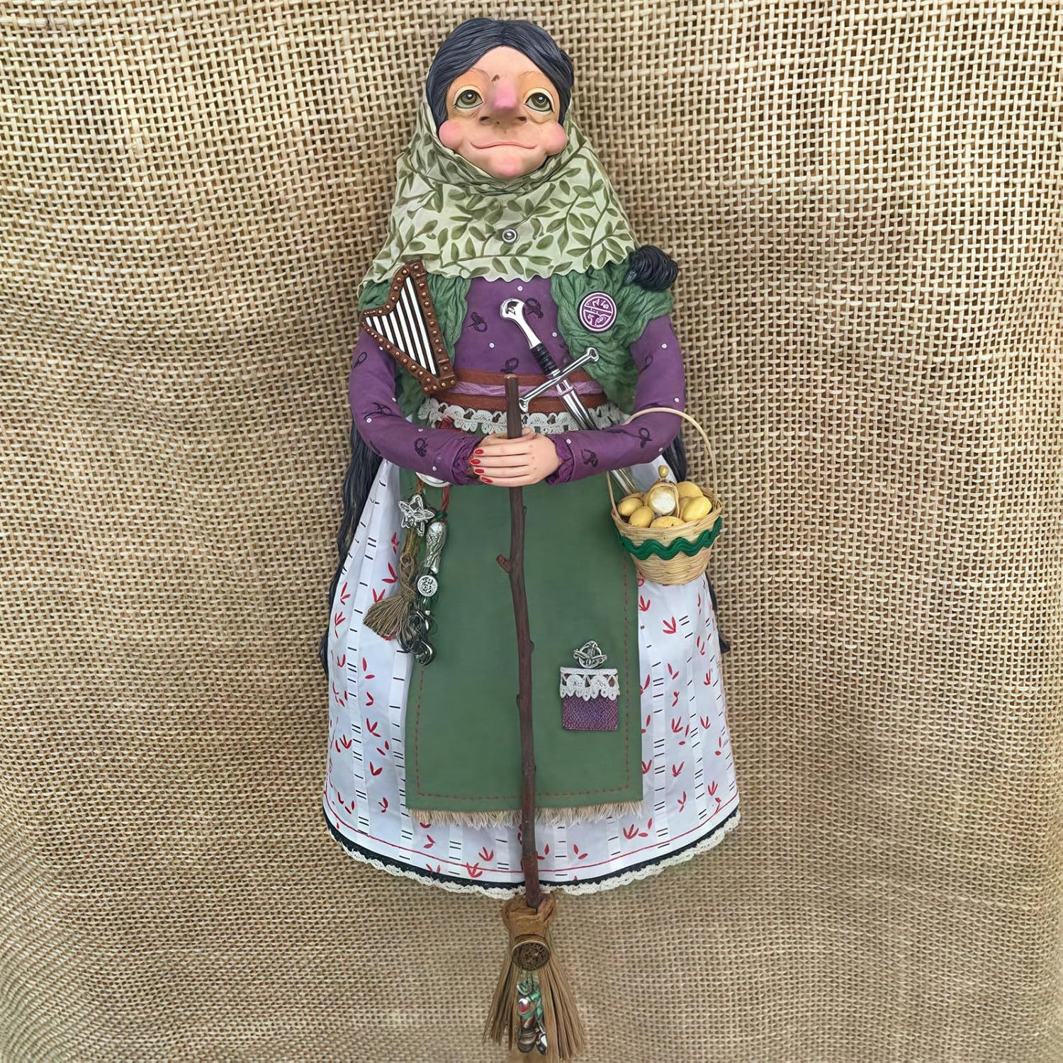 Handmade Kitchen Witch Doll  Your Kitchen's Lucky Charm & Whimsical Companion