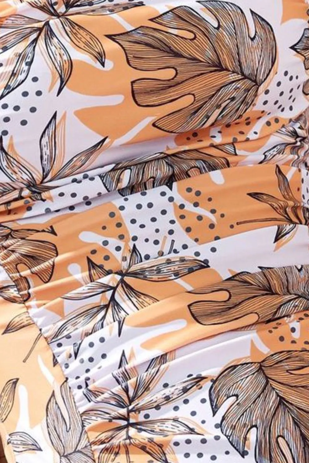 Square Neck Printed One-Piece Swimwear and Cover Up Swim Set (multiple color options)