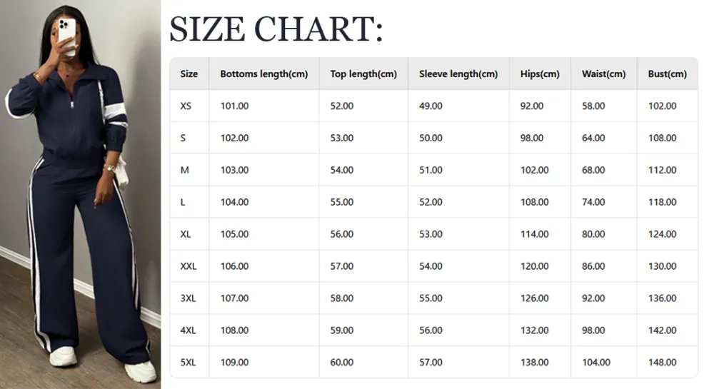 Women'S Zipper Jacket & Striped Wide-Leg Pants Set, Streetwear & Casual, Two-Piece Suit For Daily Wear