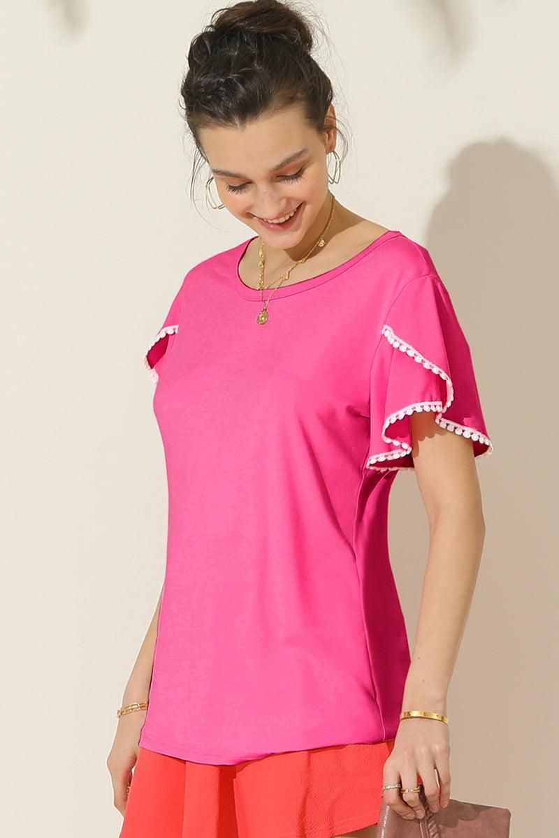 Double Layered Short Sleeve Casual Top
