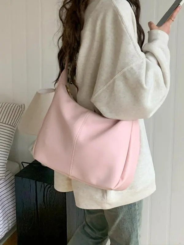 Women's Solid Color Shoulder Bag
