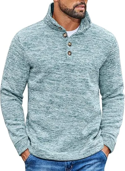 Men's Casual Slim Fit Pullover Sweater Knitted Thermal Sweatshirt.Fleece-lined For Warmth And Wind Protection.Comfortable And Stylish