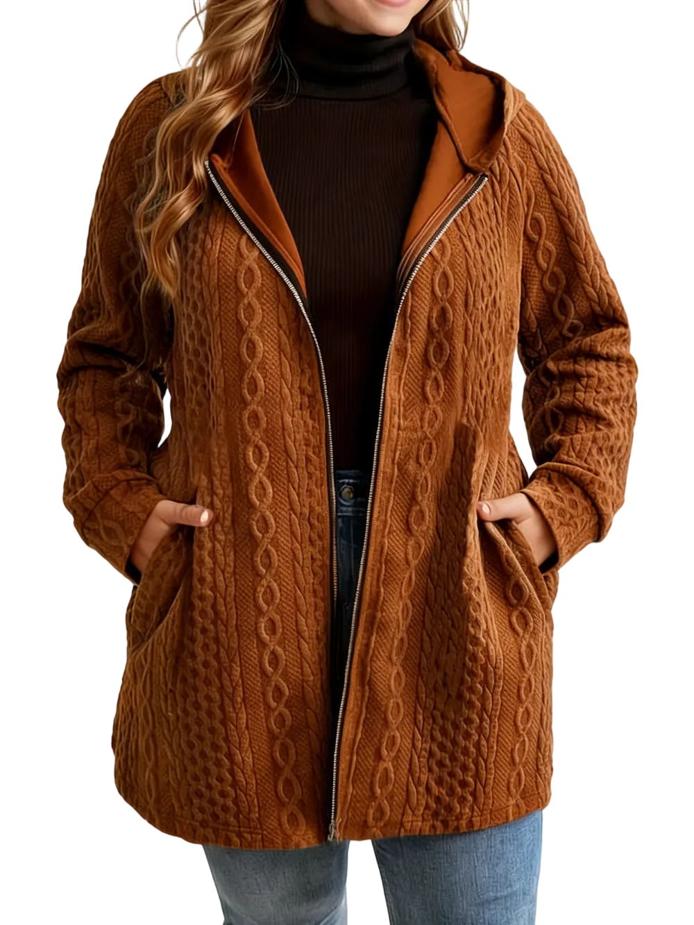Women's Solid Color Pocket Coat