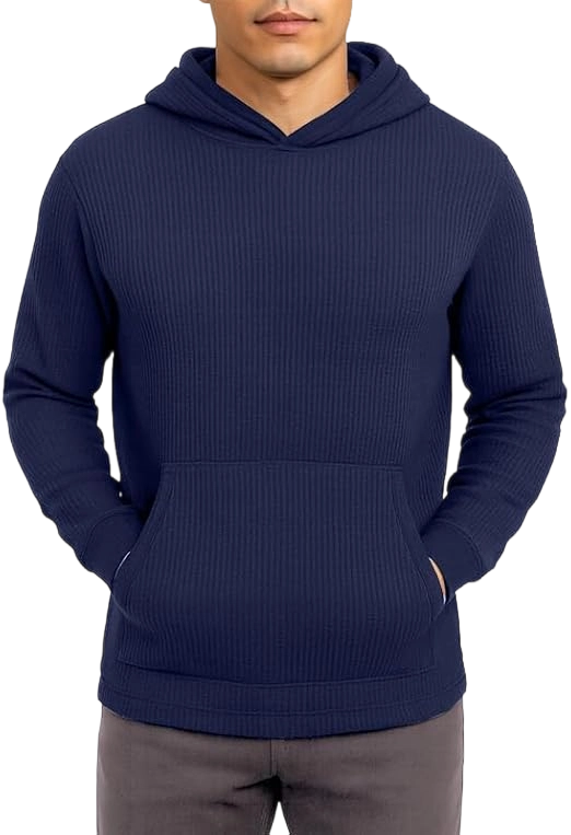 Men's Multi Pack Waffle Knit Pullover Hoodie (S-6XL)