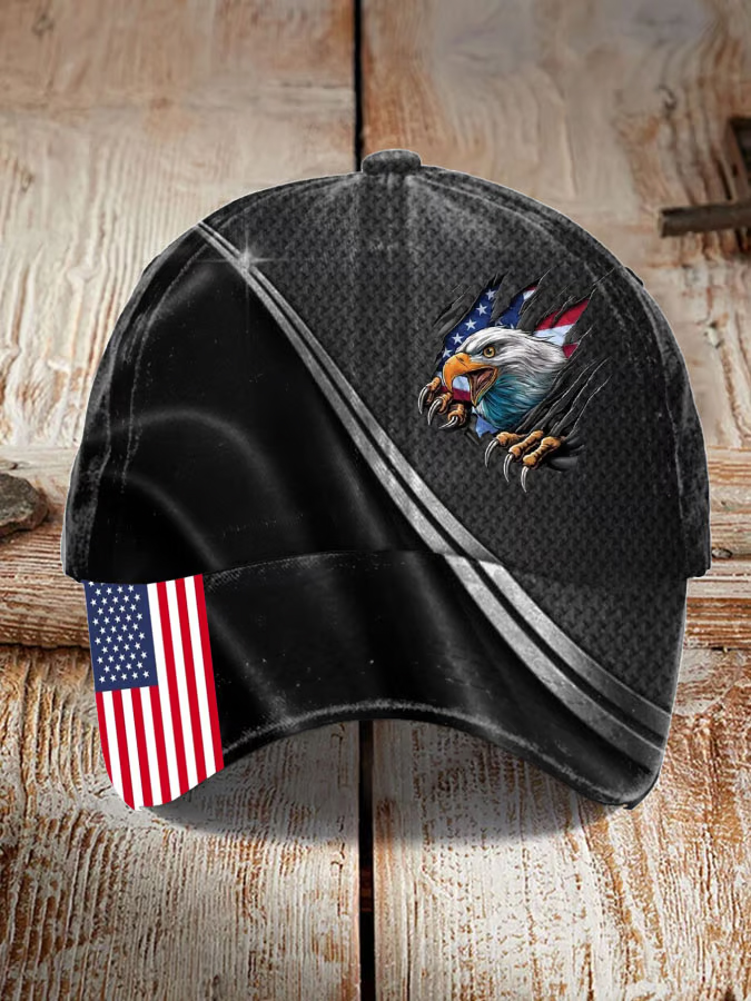 Unisex Retro American Independence Day Printed Casual Baseball Cap