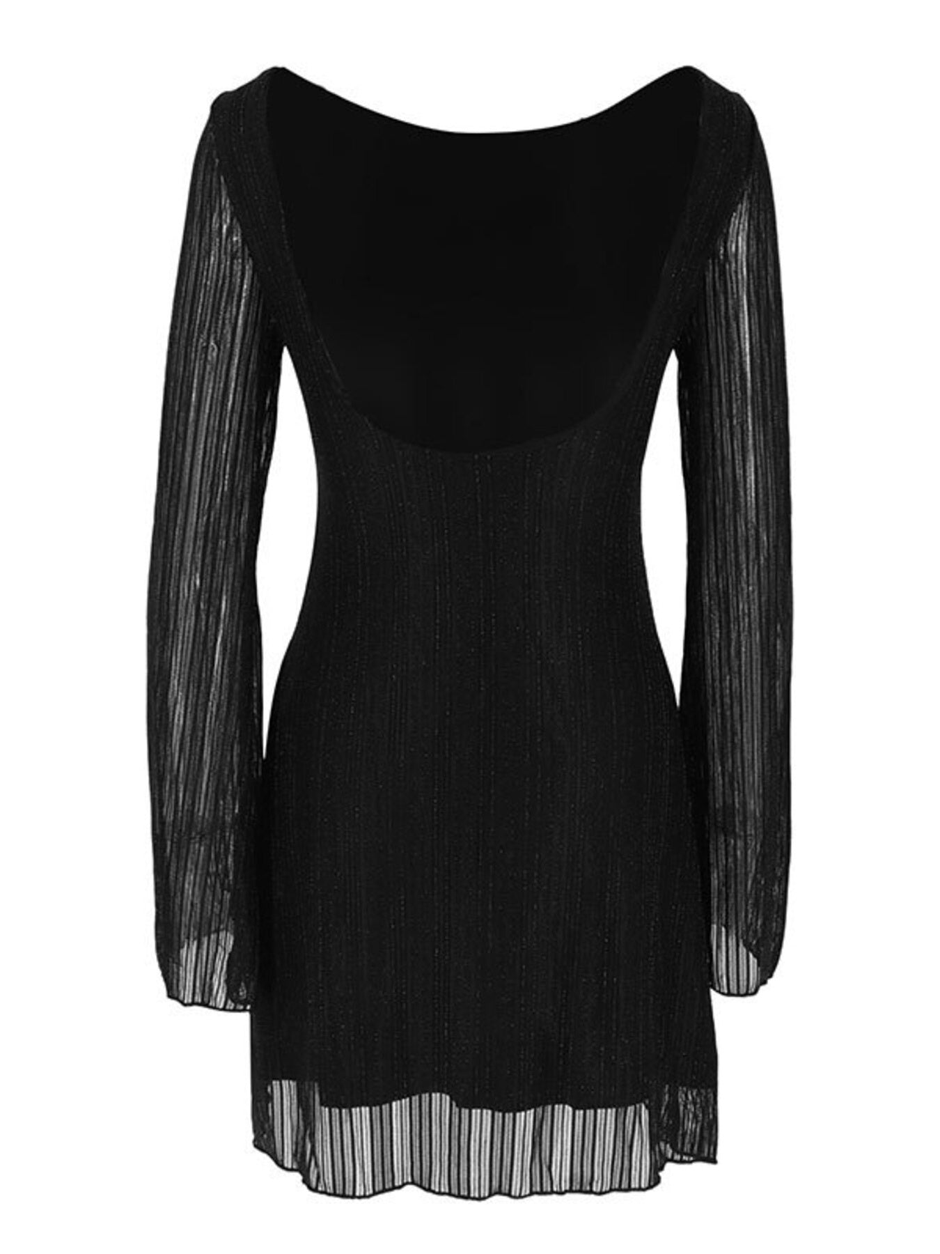 Backless Long Sleeve Mini Dress