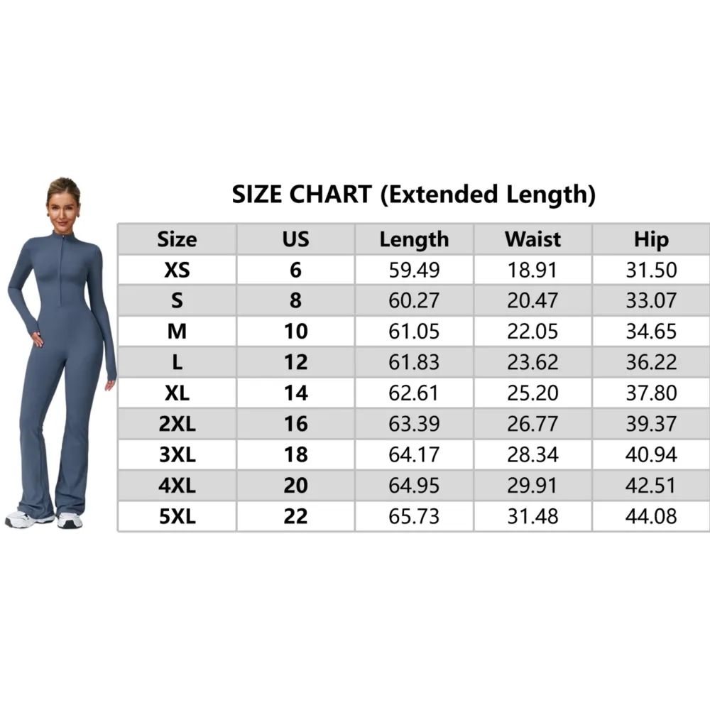 Women's Long Sleeve Flared Sports Jumpsuit