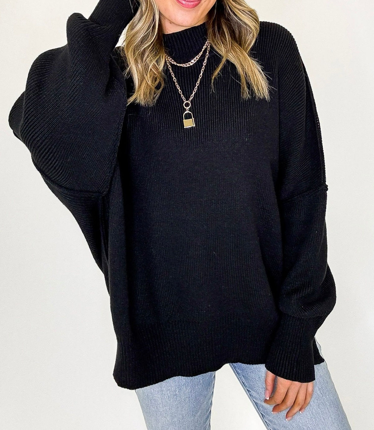 Simple Street Side Slit Oversized Sweater - BACK IN STOCK