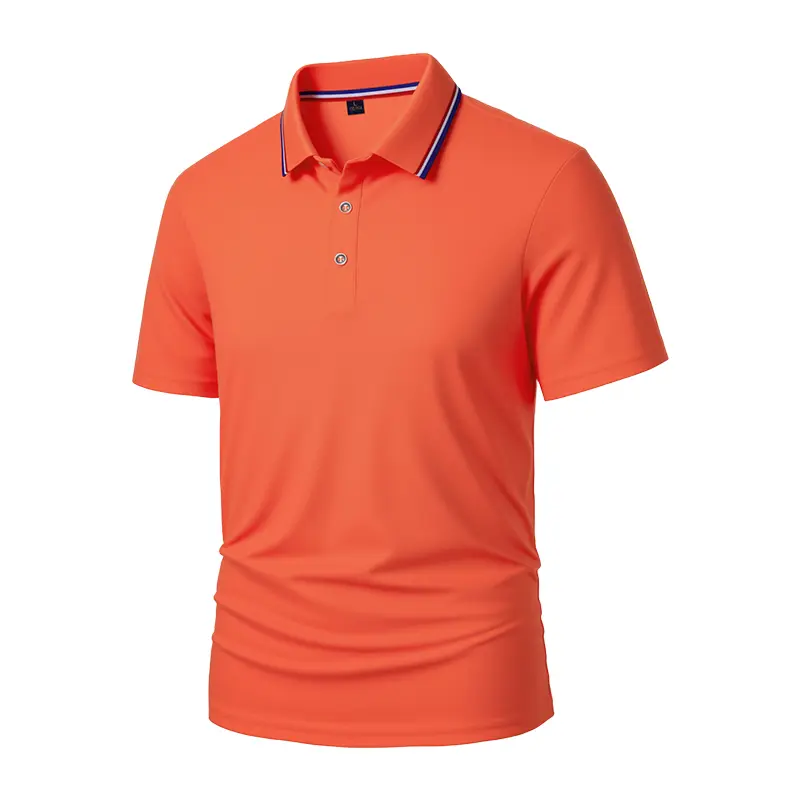 Men's Quick Dry Color Block Striped Polo Shirt