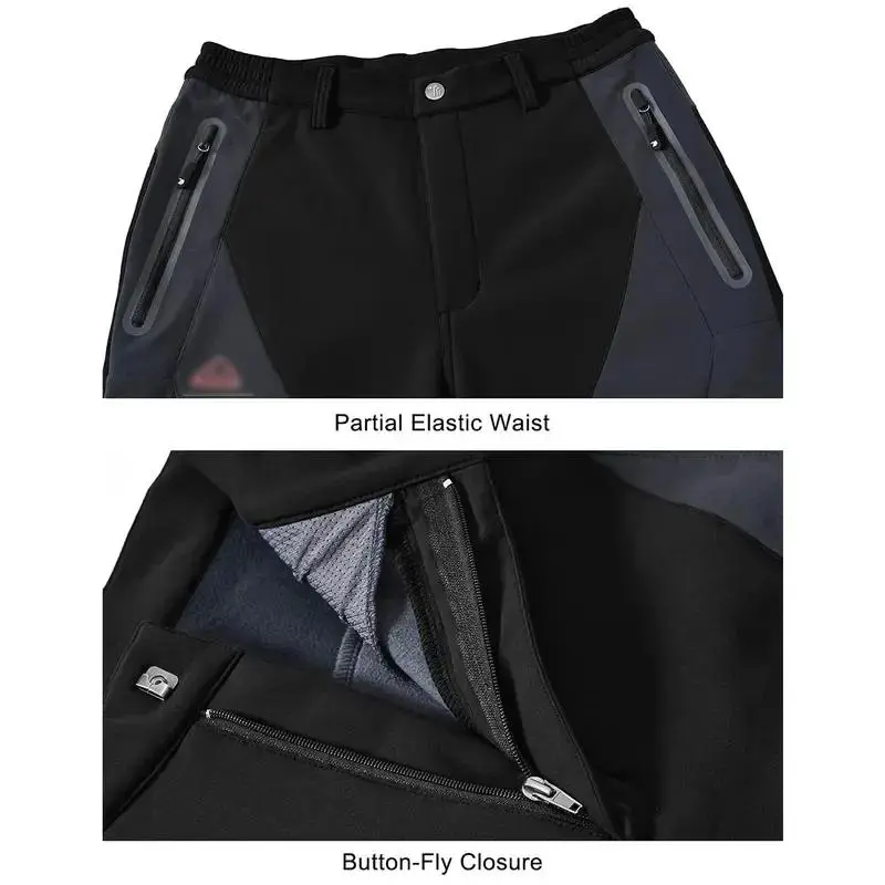 Men's 8-Pack Insulated Waterproof Pant Windproof Warm Fleece Lined Ski Trousers