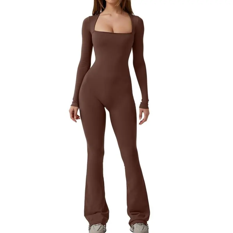 Jumpsuits for Women Square Neck Wide Leg
