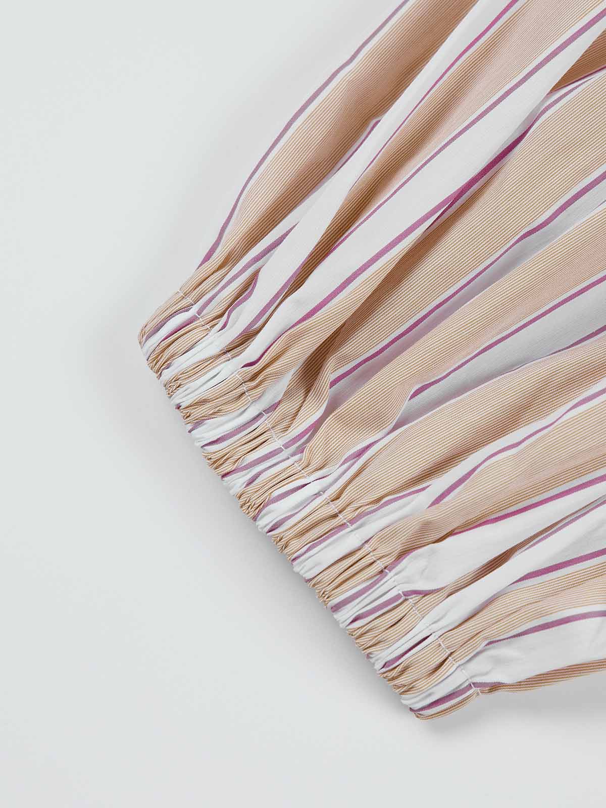 ASOBIO Bow Tie Front Peplum Shirt