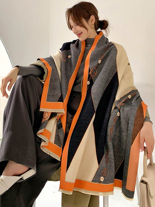 Thicken Split-Joint Warm Shawl&Scarf
