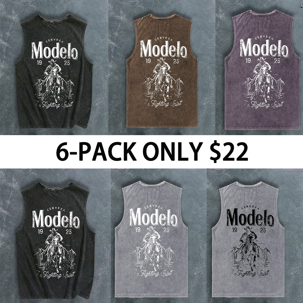 Men’s Cartoon Cowboy Graphic Tank Top – Casual Sleeveless Cotton Shirt for Summer