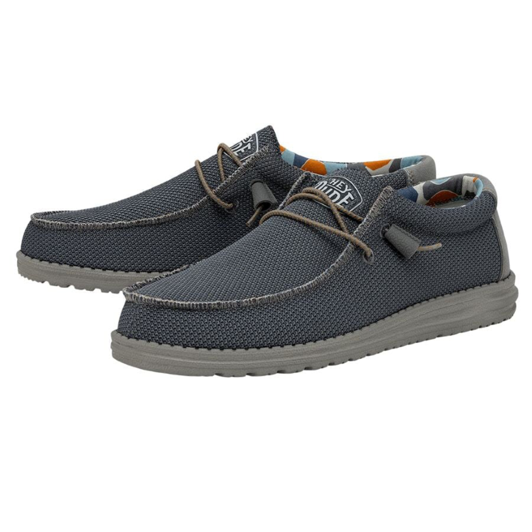 DUDE MEN'S WALLY SOX TRIPLE NEEDLE BLUE - 400203US