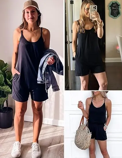 Plus Size Women Fashion Wide Leg Suspender Jumpsuit with Pockets Curvy Overalls