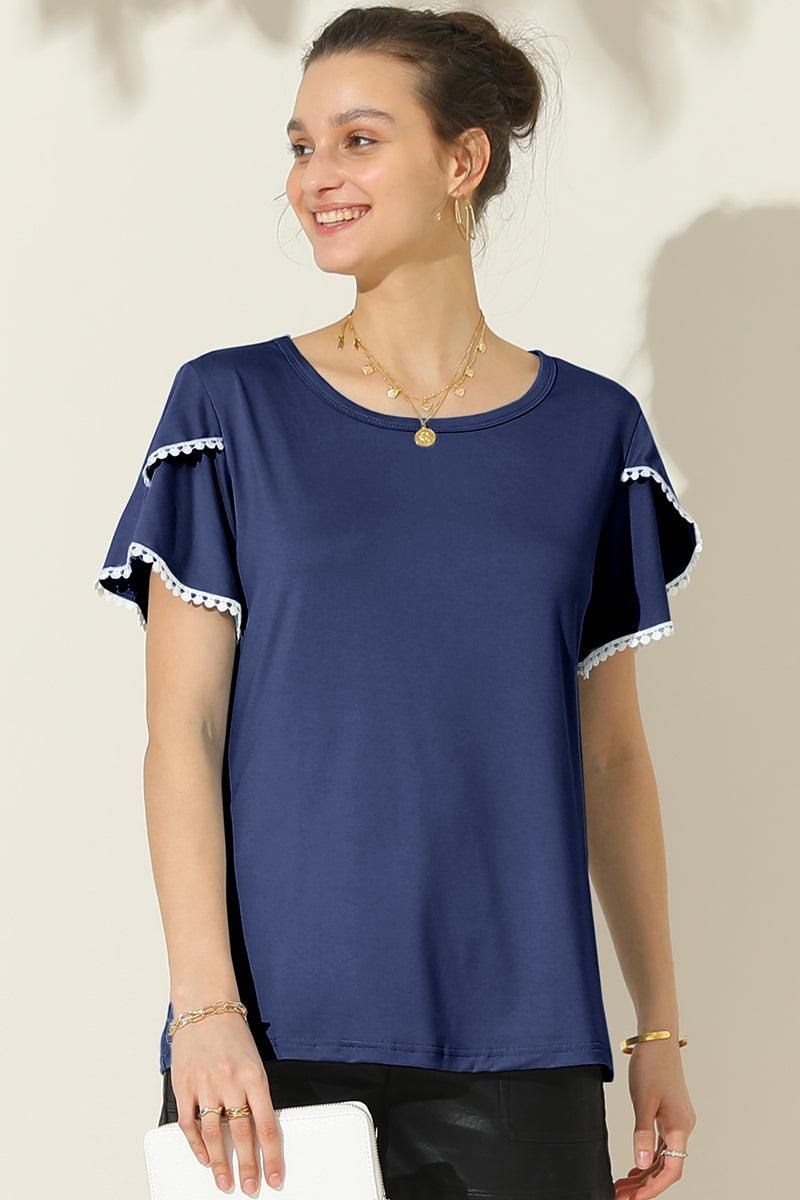 Double Layered Short Sleeve Casual Top