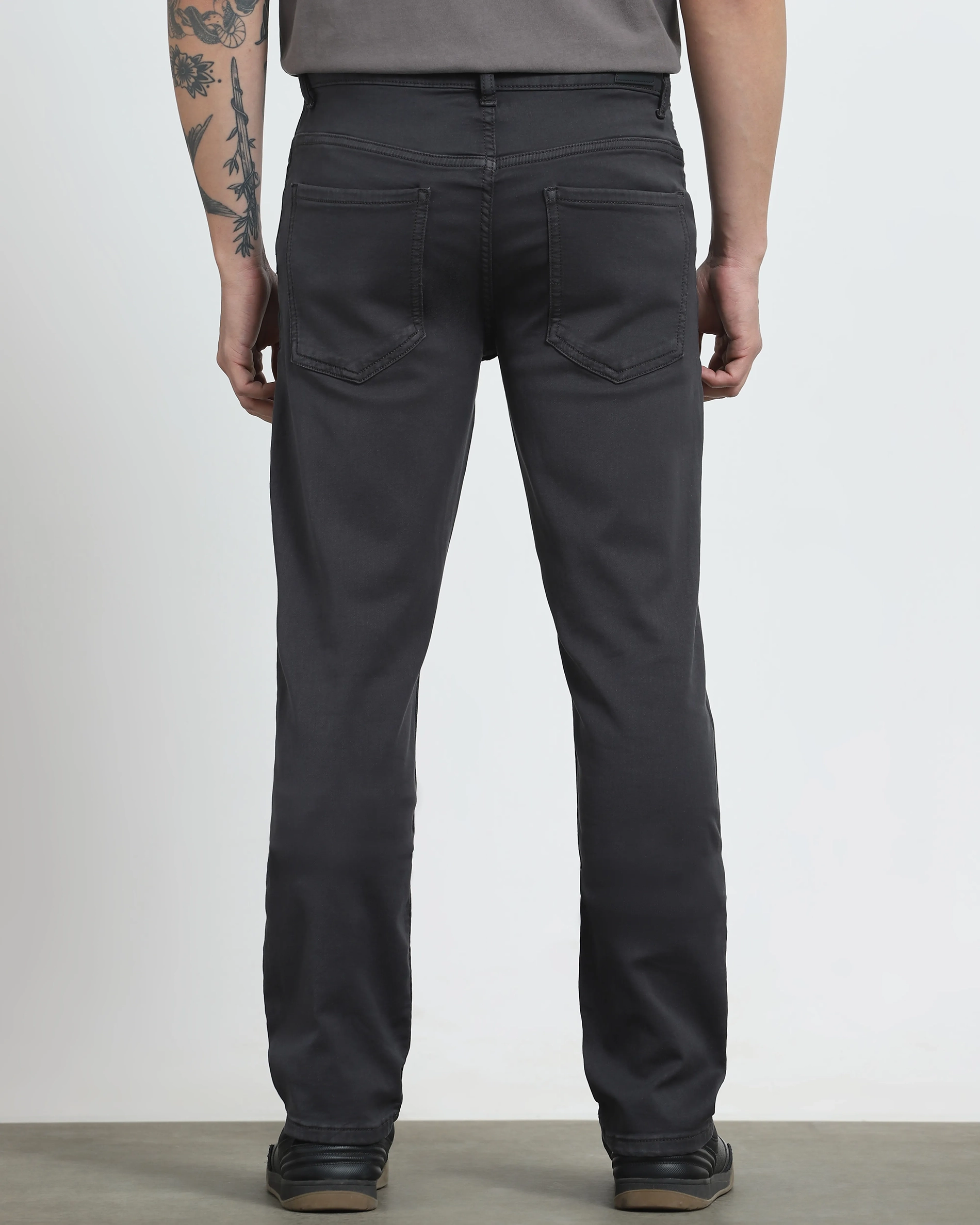 Classic Comfortable Straight Grey Jeans