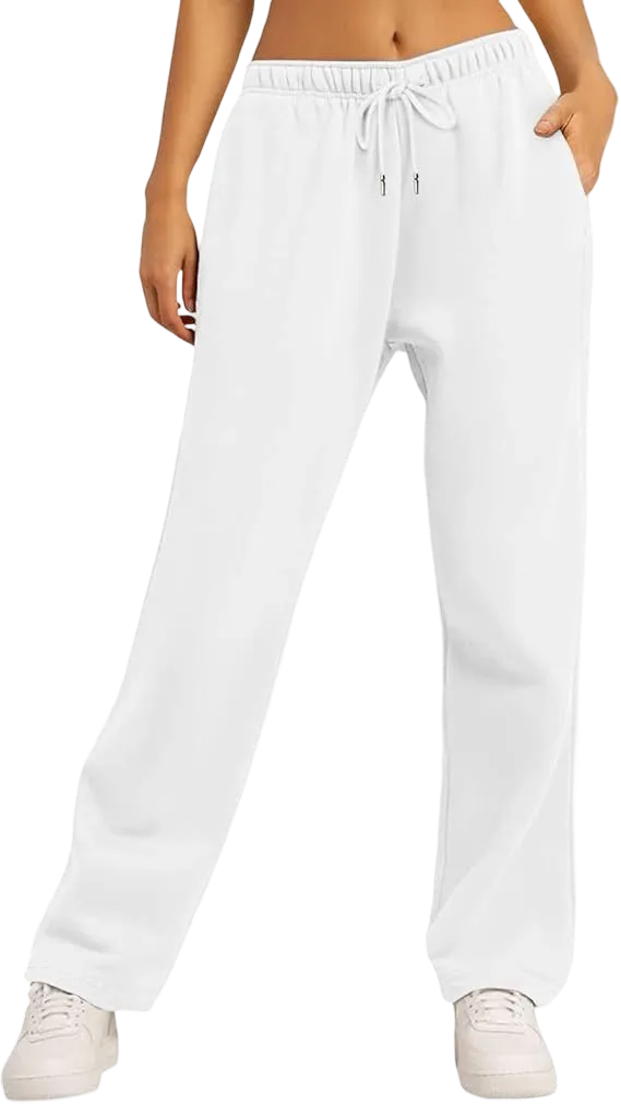 Women's Wide Leg Loose-Fit Fleece Sweatpants