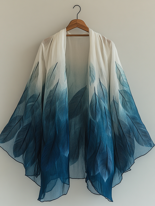Summer original design elegant handmade feather kimono 9ba7