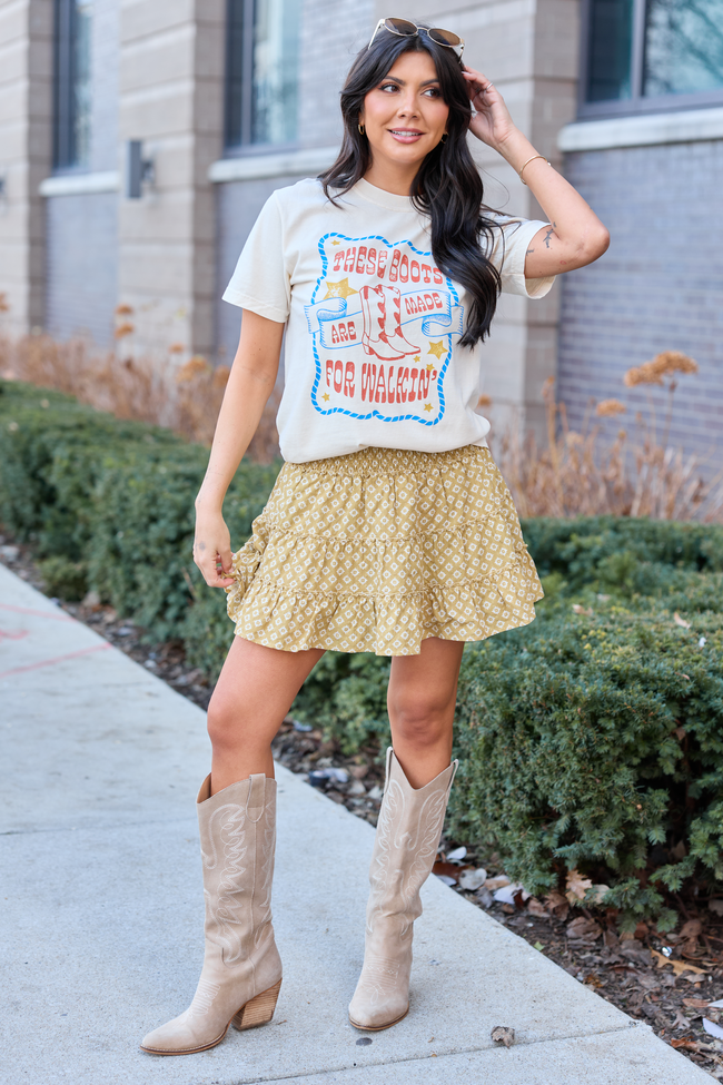 These Boots Are Made For Walkin' Ivory Graphic Tee