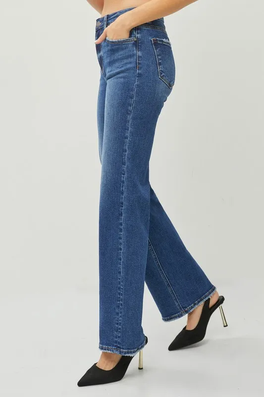 High Rise Straight Jeans