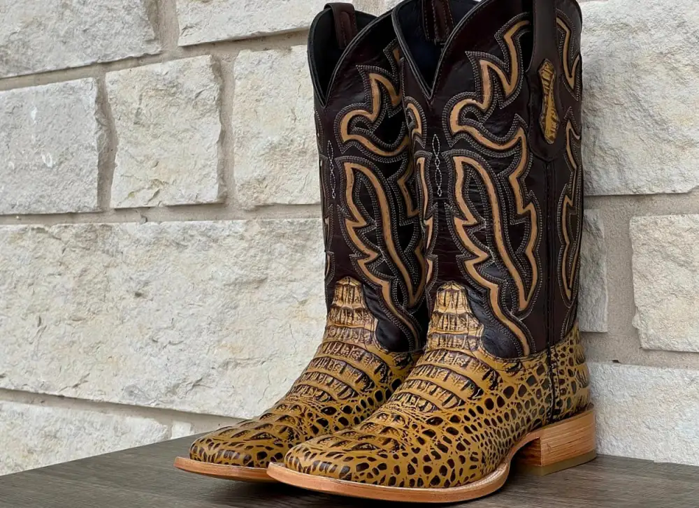 Men’s Honey Crocodile Horn-Back With Brown Shaft