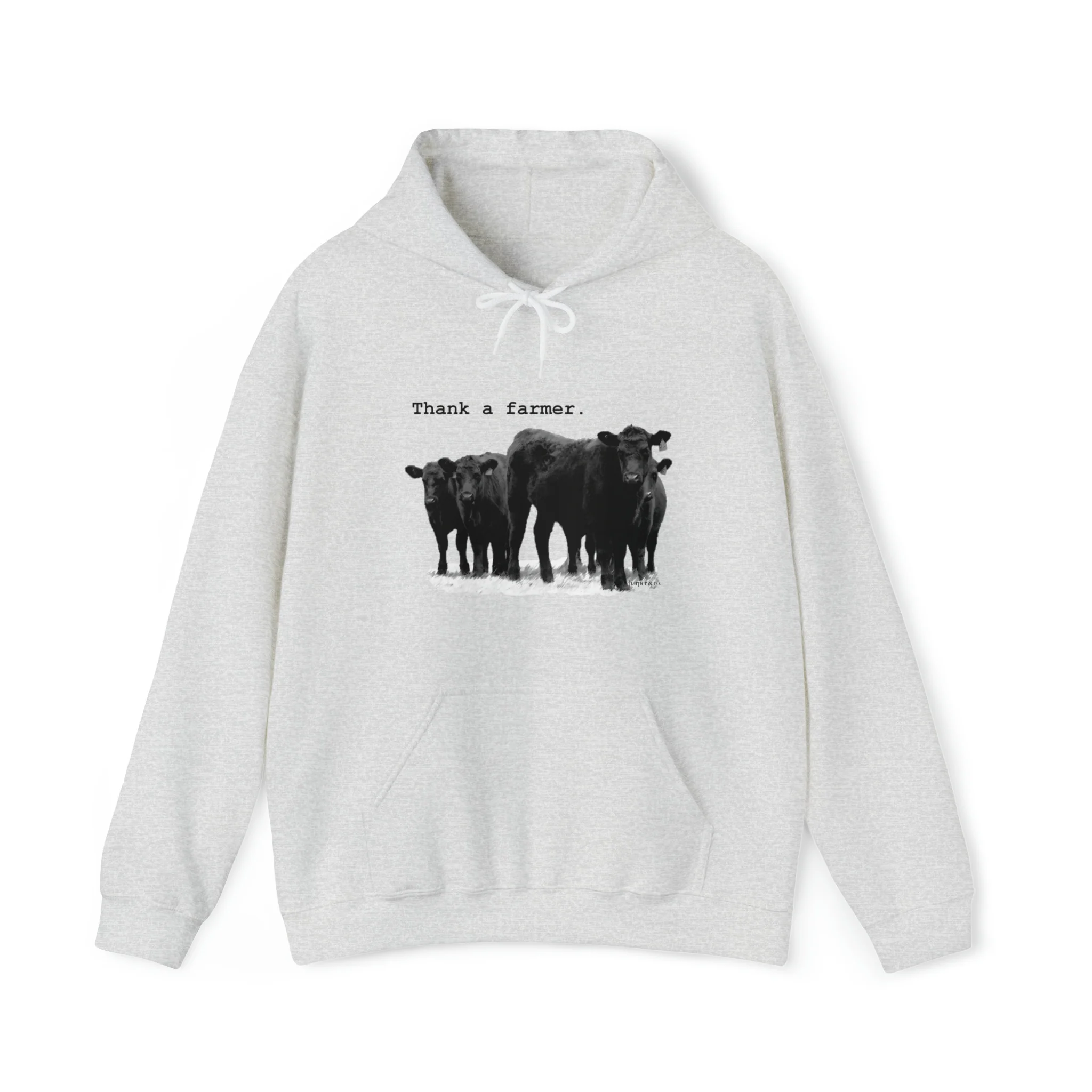 Thank a Farmer Cattle Unisex Heavy Blend? Hooded Sweatshirt