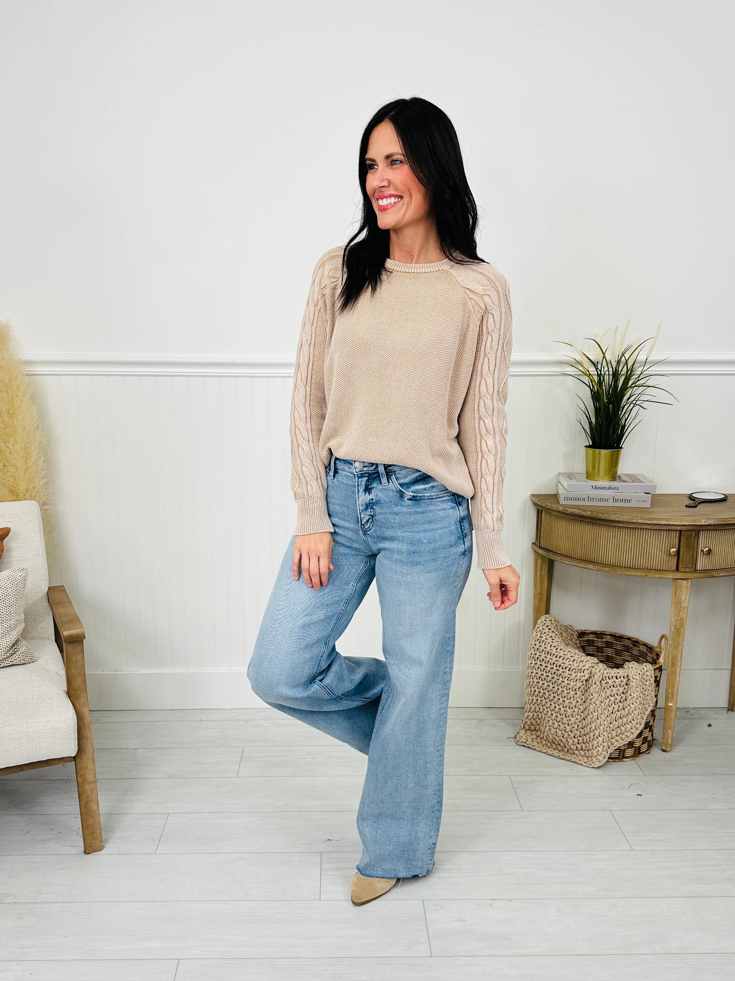 Power Moves Tummy Control Slim Wide Leg Jeans