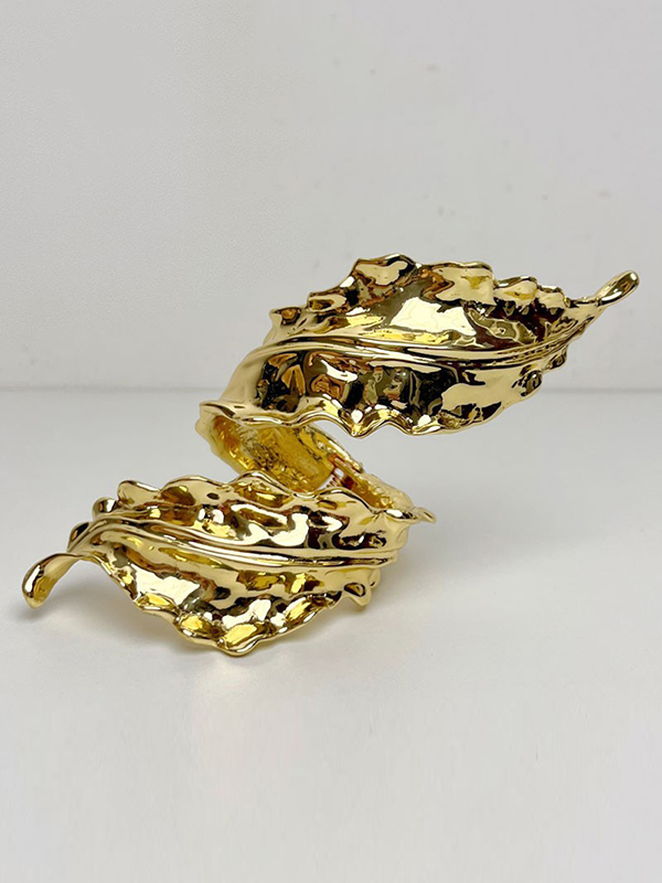 Geometric Pleated Shiny Solid Color Bracelet Accessories