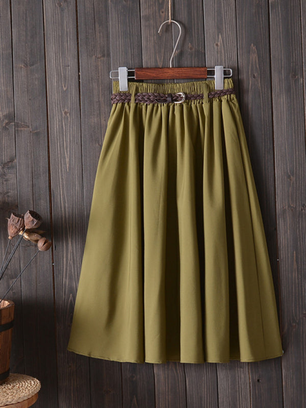 A-Line Skirt Midi Skirt