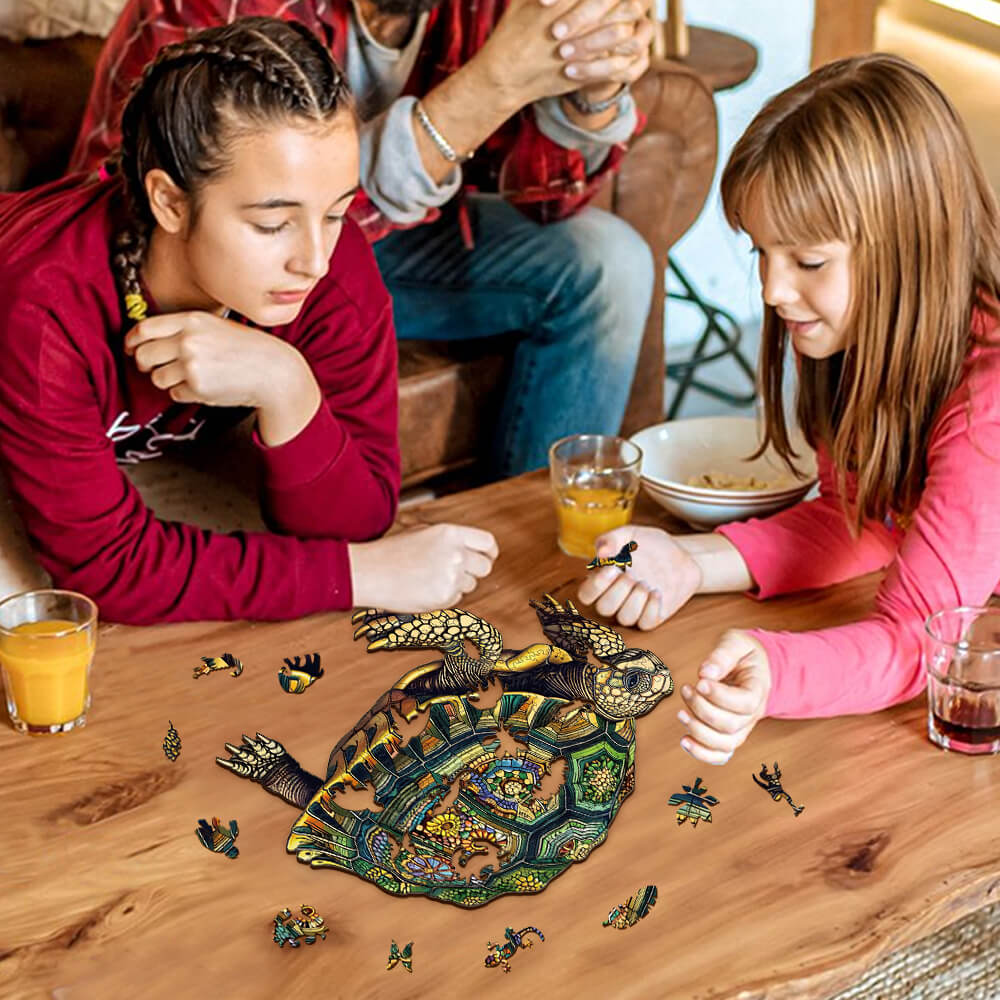 Wise Turtle Wooden Jigsaw Puzzle
