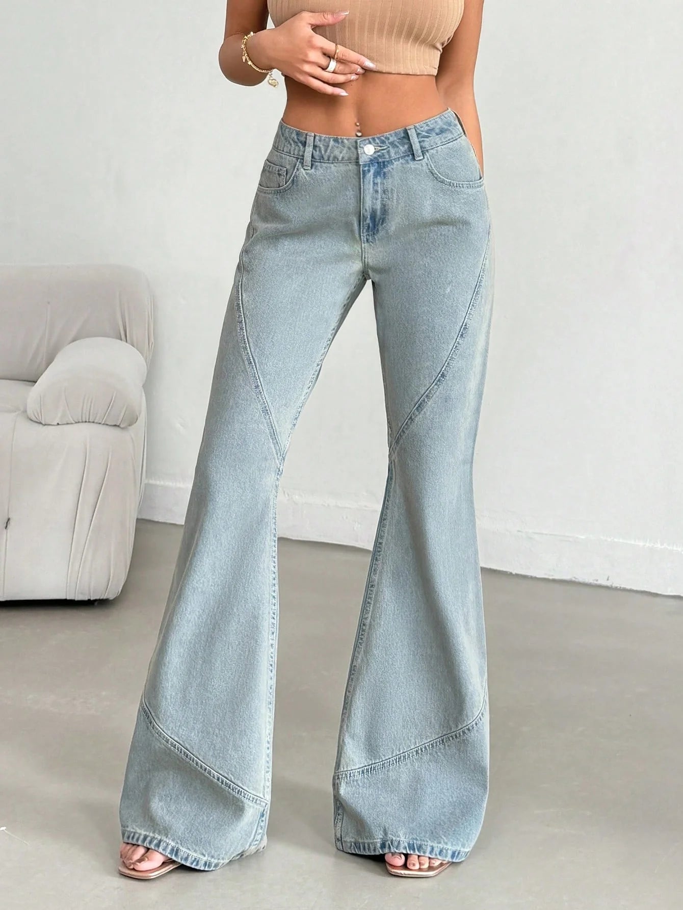 Stellar Grey Extra Flare Fit Jeans