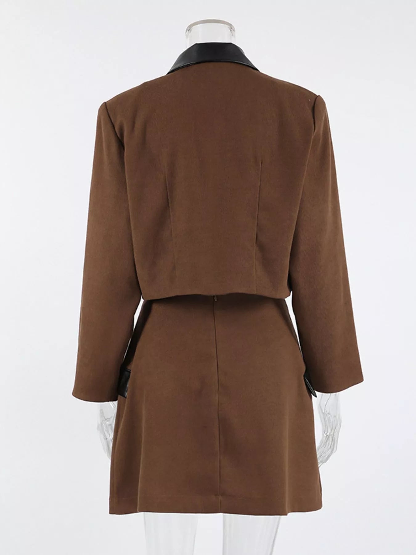 Double-Breasted Blazer & Asymmetrical Skirt Set