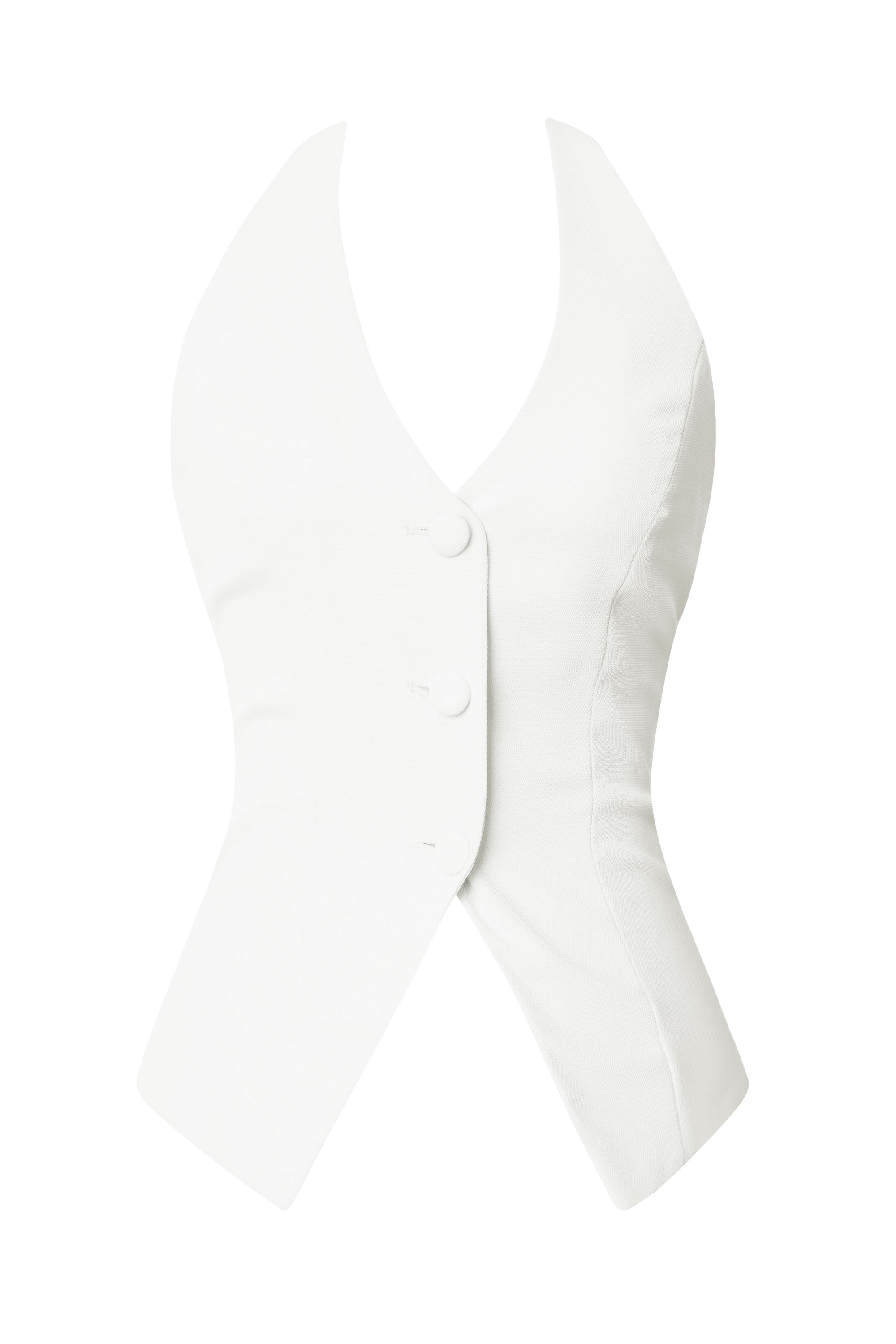 Venetia White Halter Top Vest