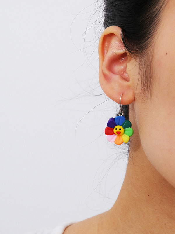 Fashion Colorful Smiley Acrylic Earrings