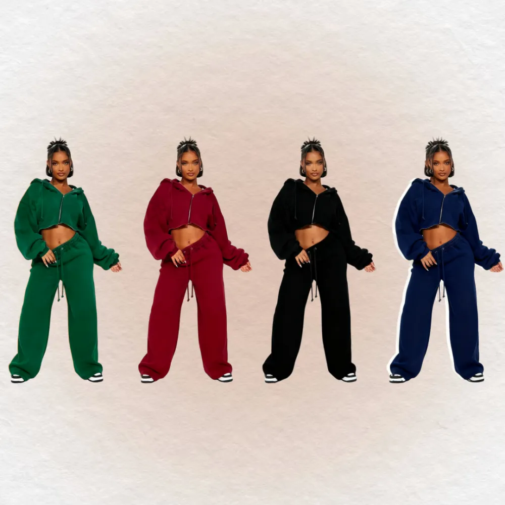 On The Go Fleece Pant Set