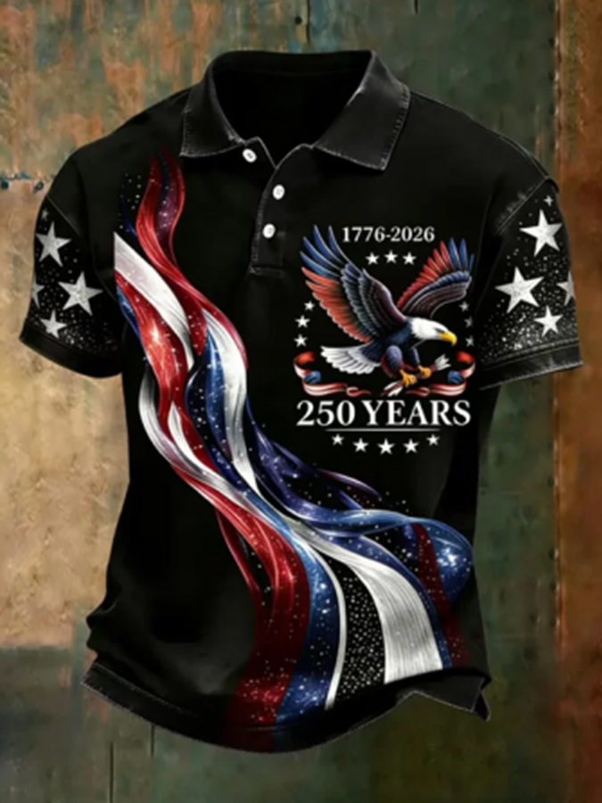 Men'S 250Th Anniversary Printed Casual Collar Shirt