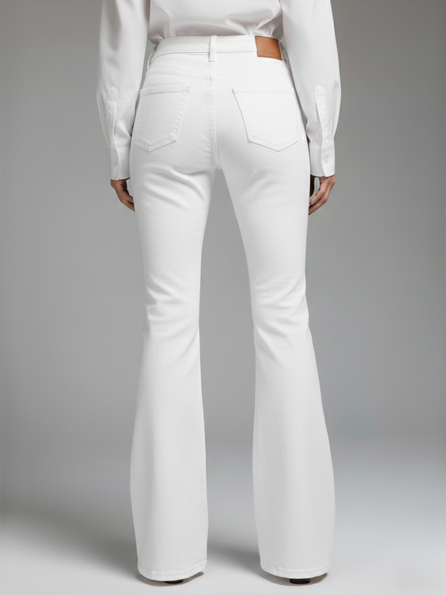 Patchwork Lace Flared Jeans