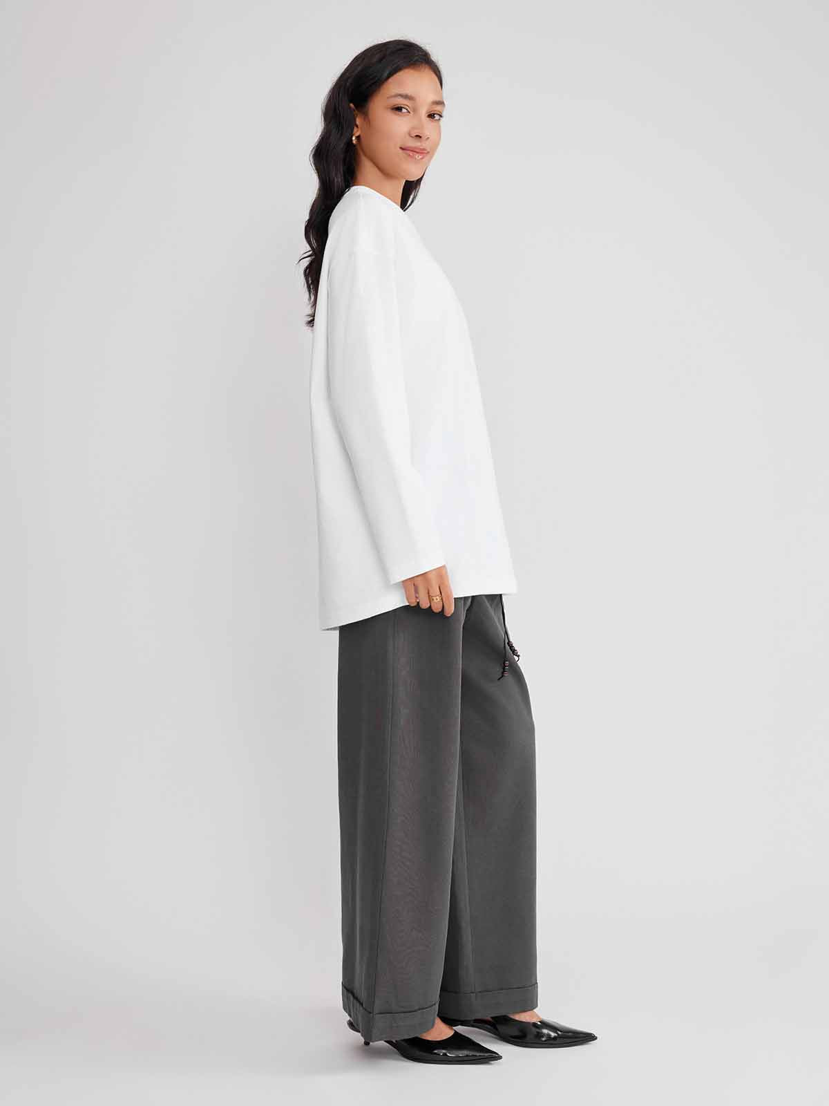 ASOBIO Long-Sleeve 100% Cotton T-Shirt